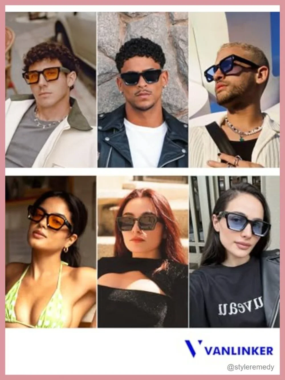 Thick Square Retro Sunglasses UV400 Protection